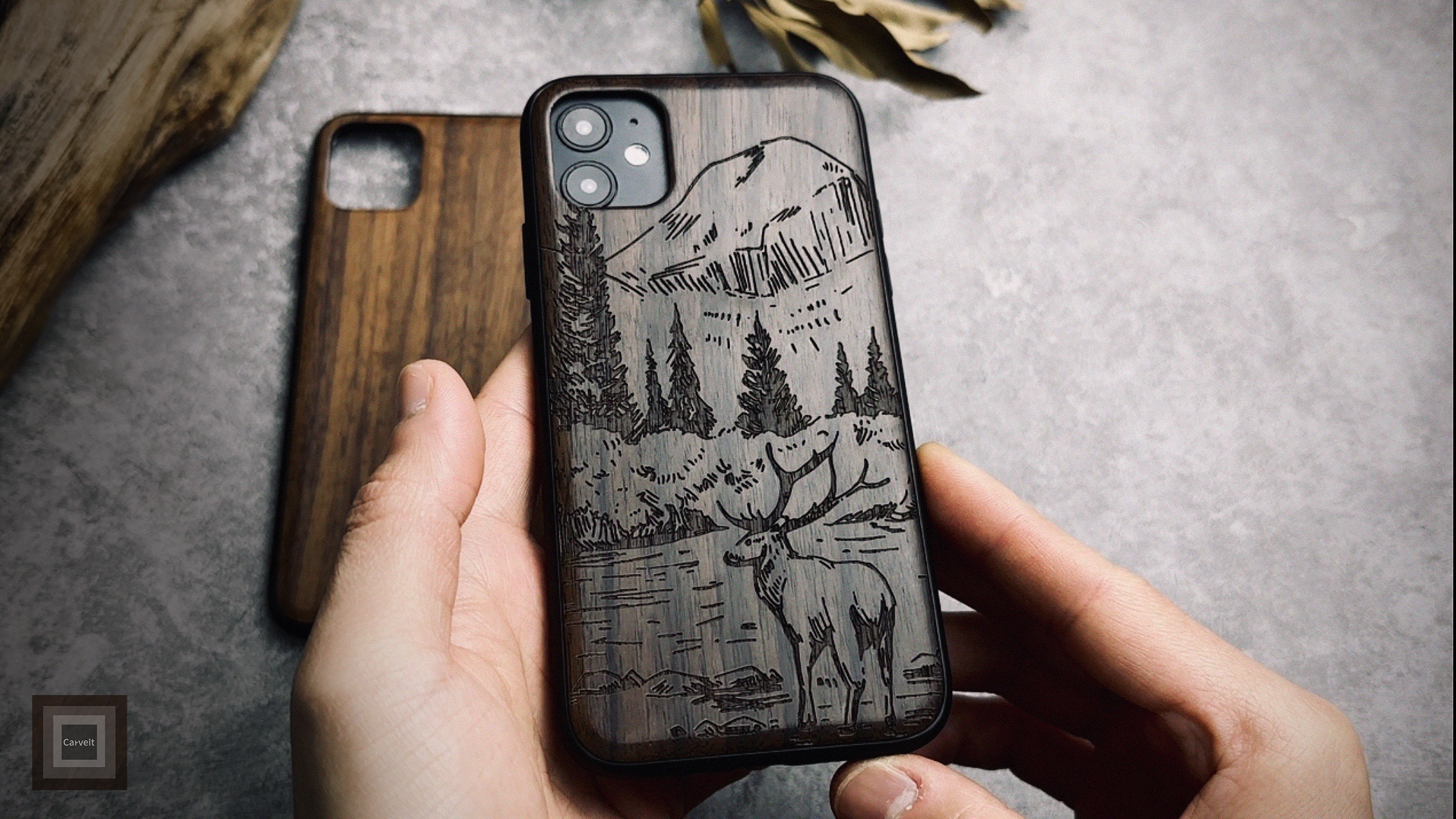 Amazon.com: Carveit Wood Case for iPhone 11 Case [Natural Wood